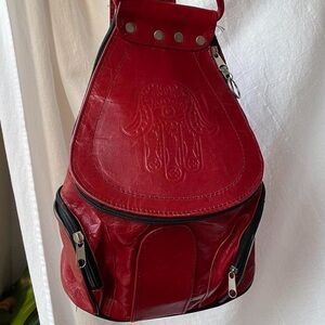 Hamsa Backpack faux leather bag